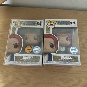 Funko Pop! Vinyl: One Piece Shanks Funko Exclusive Common + Chase Set #939